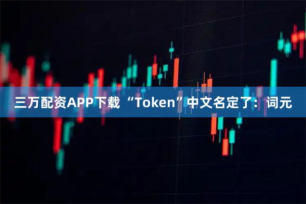 三万配资APP下载 “Token”中文名定了：词元
